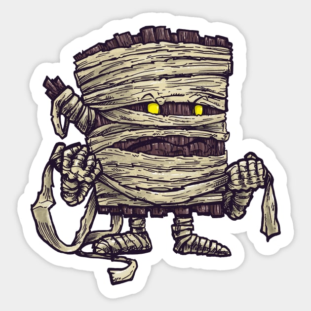 The Mummy Log Sticker by nickv47